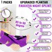 1 Pack Plantar Fasciitis Night Splint,Upgrade 3 Adjustable straps Relief for Women & Men,Brace,Achilles Tendonitis and Foot Drop(Purple)