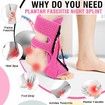 1 Pack Plantar Fasciitis Night Splint,Upgrade 3 Adjustable straps Relief for Women & Men,Brace,Achilles Tendonitis and Foot Drop(Pink)