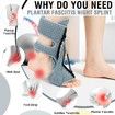 1 Pack Plantar Fasciitis Night Splint,Upgrade 3 Adjustable straps Relief for Women & Men,Brace,Achilles Tendonitis and Foot Drop(Grey)