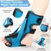 1 Pack Plantar Fasciitis Night Splint,Upgrade 3 Adjustable straps Relief for Women & Men,Brace,Achilles Tendonitis and Foot Drop(Blue)