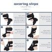 1 Pack Plantar Fasciitis Night Splint,Upgrade 3 Adjustable straps Relief for Women & Men,Brace,Achilles Tendonitis and Foot Drop(Black)