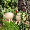 Swing Hanging Planter Cute Planter Pots for Outdoor Indoor Plants Succulent Pots for String Resin with Drainage Hole Gifts