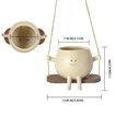 Swing Hanging Planter Cute Planter Pots for Outdoor Indoor Plants Succulent Pots for String Resin with Drainage Hole Gifts