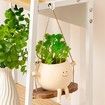 Swing Hanging Planter Cute Planter Pots for Outdoor Indoor Plants Succulent Pots for String Resin with Drainage Hole Gifts