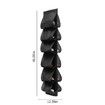 Hanging Shoe Organizer,Shoe Storage Bag Non-Woven Hanging Closet Organizers,12 Compartment Dustproof Storage Convenient Shoe Rack(Black)