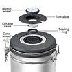 1.2L Airtight Coffee Container, Stainless Steel Coffee Bean Storage Container with Spoon, Coffee Container for Beans, Grounds, Sugar Flour, Tea Cereals