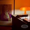USB Cable Orange Mushroom Lamp, Retro Nesso Table Lamp, Dimmable Orange Lamp, Mid Century 70s Funky Lamp for Desk (Orange)
