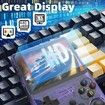 Game Console Handheld 3.5Inch Emulator Preinstalled Transparent 64GB Portable Retro Gaming Purple Device