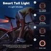 Smart Bike Tail Light, Rechargeable Antitheft Bike Alarm with Remote Waterproof, Bicycle Alarm Rear Bike Light