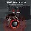 Smart Bike Tail Light, Rechargeable Antitheft Bike Alarm with Remote Waterproof, Bicycle Alarm Rear Bike Light
