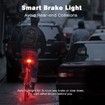 Smart Bike Tail Light, Rechargeable Antitheft Bike Alarm with Remote Waterproof, Bicycle Alarm Rear Bike Light