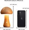 Mini Mushroom Lamp for Ambient Lighting 17cm, Dimmable LED Mushroom Night Light with USB Charging for Bedroom (Beech)