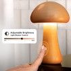 Mini Mushroom Lamp for Ambient Lighting 17cm, Dimmable LED Mushroom Night Light with USB Charging for Bedroom (Beech)
