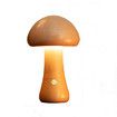 Mini Mushroom Lamp for Ambient Lighting 17cm, Dimmable LED Mushroom Night Light with USB Charging for Bedroom (Beech)