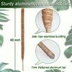 48 Inch Moss Pole,Bendable Moss Pole for Plants Monstera,Tall Moss Poles for Climbing Plants Indoor,Garden Trellis Plant Stick Stakes,Pothos