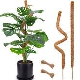 2 Pack Moss Pole,28 Inch Bendable Moss Pole for Plants Monstera,Moss Poles for Climbing Plants Indoor,Coir Plant Pole Sticks Support Stakes