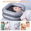 Inflatable Shampoo Basin - Portable Shampoo Bowl,Hair Washing Basin for Bedridden,Disabled,Hair Wash Tub for Dreadlocks and at Home Sink Washing (Silver)