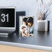4x6 Acrylic Picture Frames, 2 Pack Clear Photo Frame, Transparent Free Standing Desktop Display Stand Rounded Corner 2 pcs