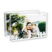 4x6 Acrylic Picture Frames, 2 Pack Clear Photo Frame, Transparent Free Standing Desktop Display Stand Rounded Corner 2 pcs