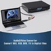 USB Video Capture Card Device, Audio Video Converter Grabber for RCA to USB-Convert VHS Mini DV VCR Hi8 DVD to Digital, for PC TV Tape Player Camcorder, MAC Windows Vista Compatible