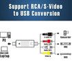 USB Video Capture Card Device, Audio Video Converter Grabber for RCA to USB-Convert VHS Mini DV VCR Hi8 DVD to Digital, for PC TV Tape Player Camcorder, MAC Windows Vista Compatible