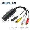 USB Video Capture Card Device, Audio Video Converter Grabber for RCA to USB-Convert VHS Mini DV VCR Hi8 DVD to Digital, for PC TV Tape Player Camcorder, MAC Windows Vista Compatible
