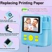 Instant Print Camera 1080P HD Ink Instant Photo - Christmas Birthday Gifts for Girls Boys Age 3-8 - Portable Kids Toy