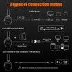 G06 Wireless Gaming Headset with Microphone for PS5, PS4, PC, Mac, 3-in-1, 2.4GHz Wireless for PlayStation, Bluetooth Mode for Switch, Wired Mode for Controller,Black Orange