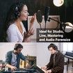 Wired Stereo DJ Headphones with 50mm Neodymium Drivers, Studio Monitor and Mixing for Computer Recording, Piano and Portable Guitar, 3.5mm to 1/4 Audio Jack