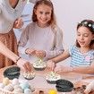 12pc 3inch Cake Egg Tart Molds Removable Bottom,Cupcake Cake Muffin Mold Tin Pan Baking Tool,Reusable Quiche Bakeware Carbon Steel for Pies,Cheese Cakes,Desserts