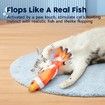 Cat Toys Flopping Fish with SilverVine and Catnip,Moving Cat Kicker,Floppy Wiggle Fish,Interactive Motion Kitten Exercise Toys,Mice Animal Toys 10.5" (Clownfish)