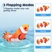 Cat Toys Flopping Fish with SilverVine and Catnip,Moving Cat Kicker,Floppy Wiggle Fish,Interactive Motion Kitten Exercise Toys,Mice Animal Toys 10.5" (Clownfish)