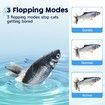 Flopping Fish Cat Toys SilverVine Catnip Moving Kicker Floppy Wiggle 26cm Small Dogs Interactive Motion Kitten Exercise Mice Animal Playful Pet Entertainment Accessory