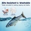 Flopping Fish Cat Toys SilverVine Catnip Moving Kicker Floppy Wiggle 26cm Small Dogs Interactive Motion Kitten Exercise Mice Animal Playful Pet Entertainment Accessory