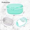 Retainer Denture Bath Case Cup Box Holder Storage Soak Container With mirror Orthodontics Mouth Guard Braces(green)