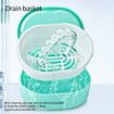 Retainer Denture Bath Case Cup Box Holder Storage Soak Container With mirror Orthodontics Mouth Guard Braces(green)