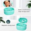 Retainer Denture Bath Case Cup Box Holder Storage Soak Container With mirror Orthodontics Mouth Guard Braces(green)