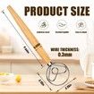 Danish Dough Whisk Stainless Steel Dutch Hook Mixer Wooden Handle for Sourdough Bread Making Tools and Supplies,Whisking Tool 13 Inch