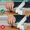 4-in-1 Knife Sharpener 4 Stage with a Pair of Cut-Resistant Glove,Original Premium Polish Blades