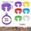 50pc 16mm Poultry Clasp Foot Ring Without Text Colourful Chicken Clip Animal Identification Tool Rings for Farm Leg Chick Duck Goose