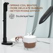 Portable Electric Milk Frother Coffee Blender Rechargeable With Stand Mini Portable Cream Whipping Latte Handheld Milk Frother