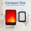 Doorbell Flash Loud Wireless 4 Volumes Elderly Hearing Impaired Pregnant Women Alert Home Office Accessibility 7 Colours Light Black