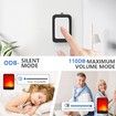 Doorbell Flash Loud Wireless 4 Volumes Elderly Hearing Impaired Pregnant Women Alert Home Office Accessibility 7 Colours Light Black