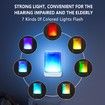 Doorbell Flash Loud Wireless 4 Volumes Elderly Hearing Impaired Pregnant Women Alert Home Office Accessibility 7 Colours Light Black