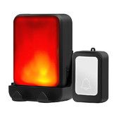 Doorbell Flash Loud Wireless 4 Volumes Elderly Hearing Impaired Pregnant Women Alert Home Office Accessibility 7 Colours Light Black