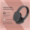 Active Noise Canceling Wireless Bluetooth 5.1 Over Ear Headphones with Microphone for Sports Office Home Game