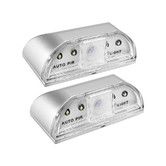 2 Pcs Keyhole Light, Infrared IR Wireless Door Lock Lamp, Auto Sensor Motion Detector, 4 LED Bulbs