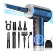 Compressed Air Duster - Keyboard Cleaner with LED Light, 5000mAh Rechargeable Cordless Electric Air Duster for Computer Keyboard Car Cleaning, Replacement
