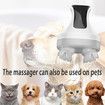 Electric Scalp Massage Rechargeable Wireless Portable Electric Scalp Massager Waterproof Handheld Massager with 4 Massage Claws(White)
