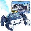 Crawling Crab Toy Fun Interactive Walking Moving Toy Sensory Induction Crabs with Spray(Blue)